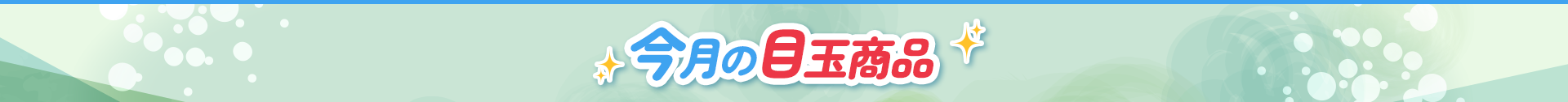 今月の目玉商品