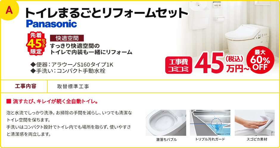 トイレまるごとリフォームセット